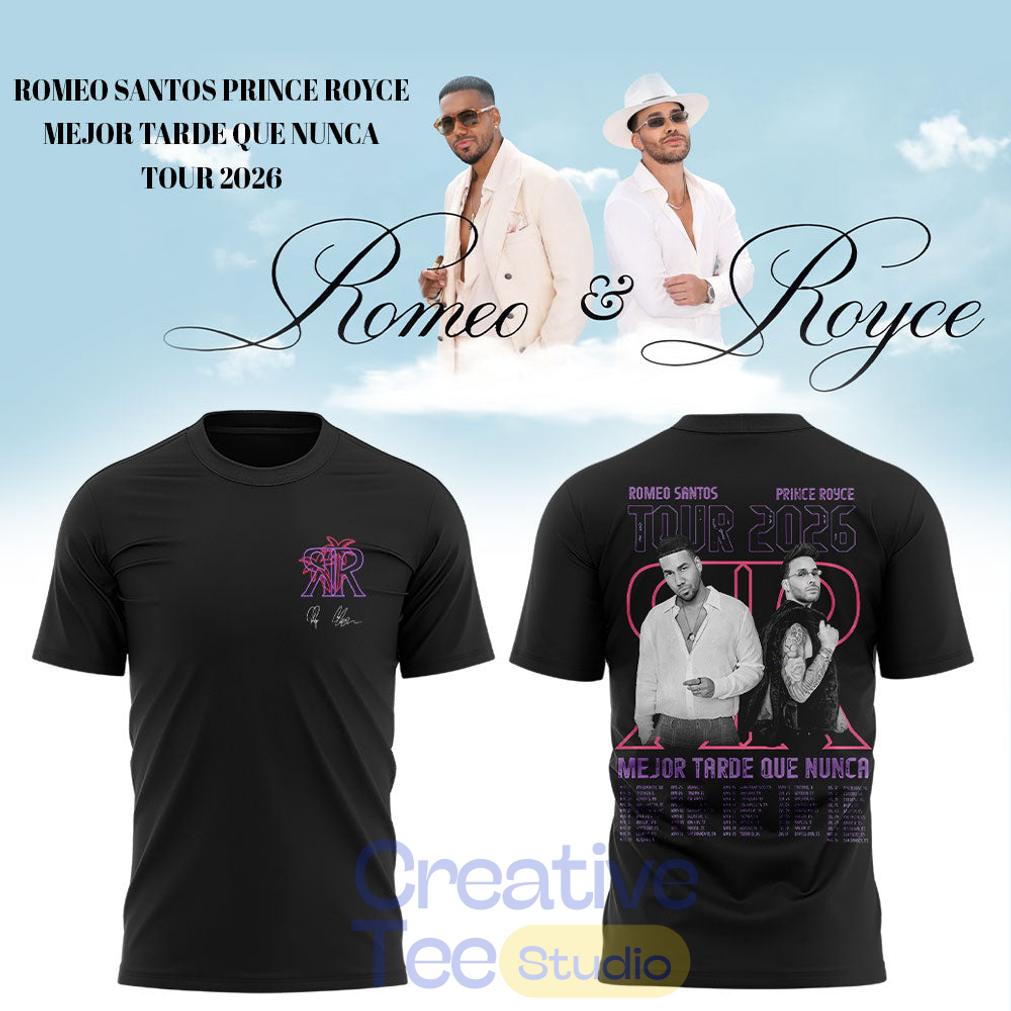 Romeo Santos & Prince Royce Mejor Tarde Que Nunca Tour 2026 Special Tee Hoodie