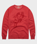 Running Brutus The Buckeye All Scarlet Crewneck