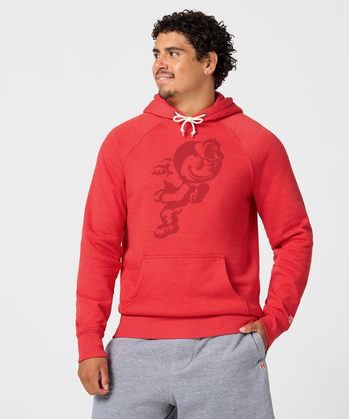 Running Brutus The Buckeye All Scarlet Hoodie