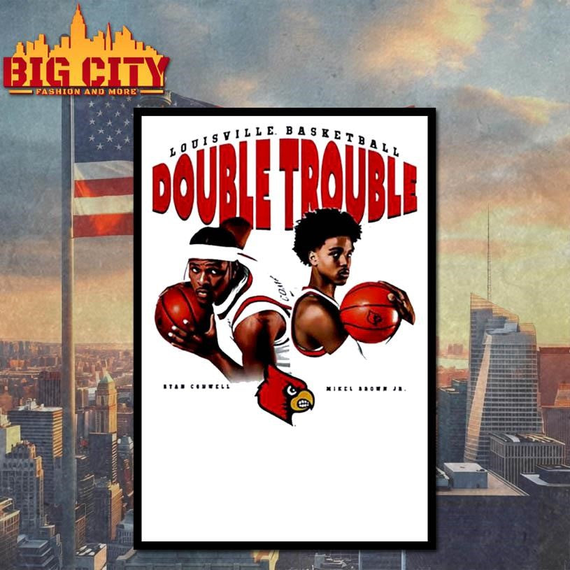 Ryan Conwell and Mikel Brown Jr Louisville Cardinals Double Trouble Shirt Unisex
