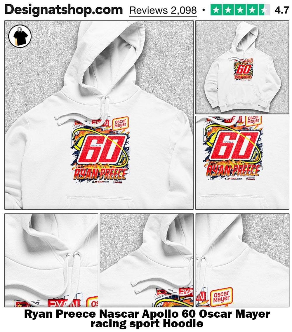 Ryan Preece Nascar Apollo 60 Oscar Mayer racing sport shirt