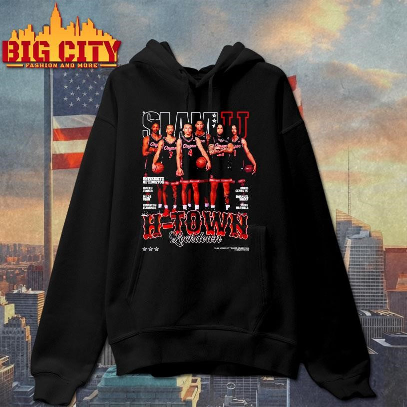 SLAMU 20 Houston Cougars H Town Lockdown Magazine Cover Shirt Unisex