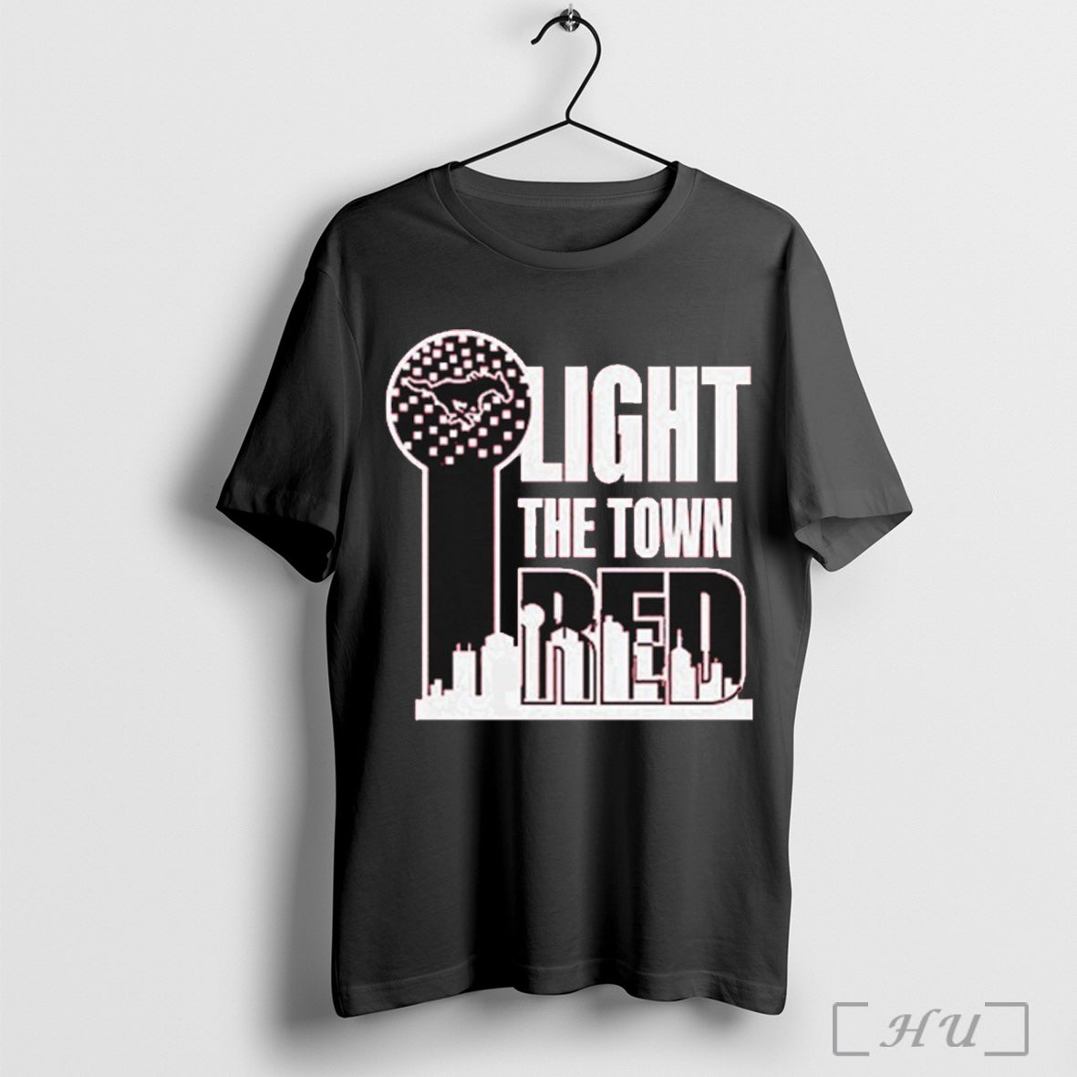 Smu Mustangs Light The Town Red T Shirt Unisex