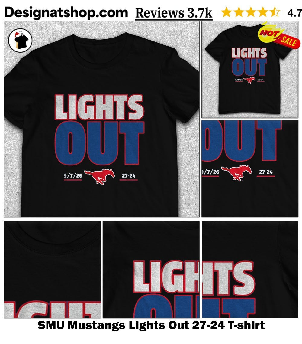 SMU Mustangs Lights Out 27-24 shirt