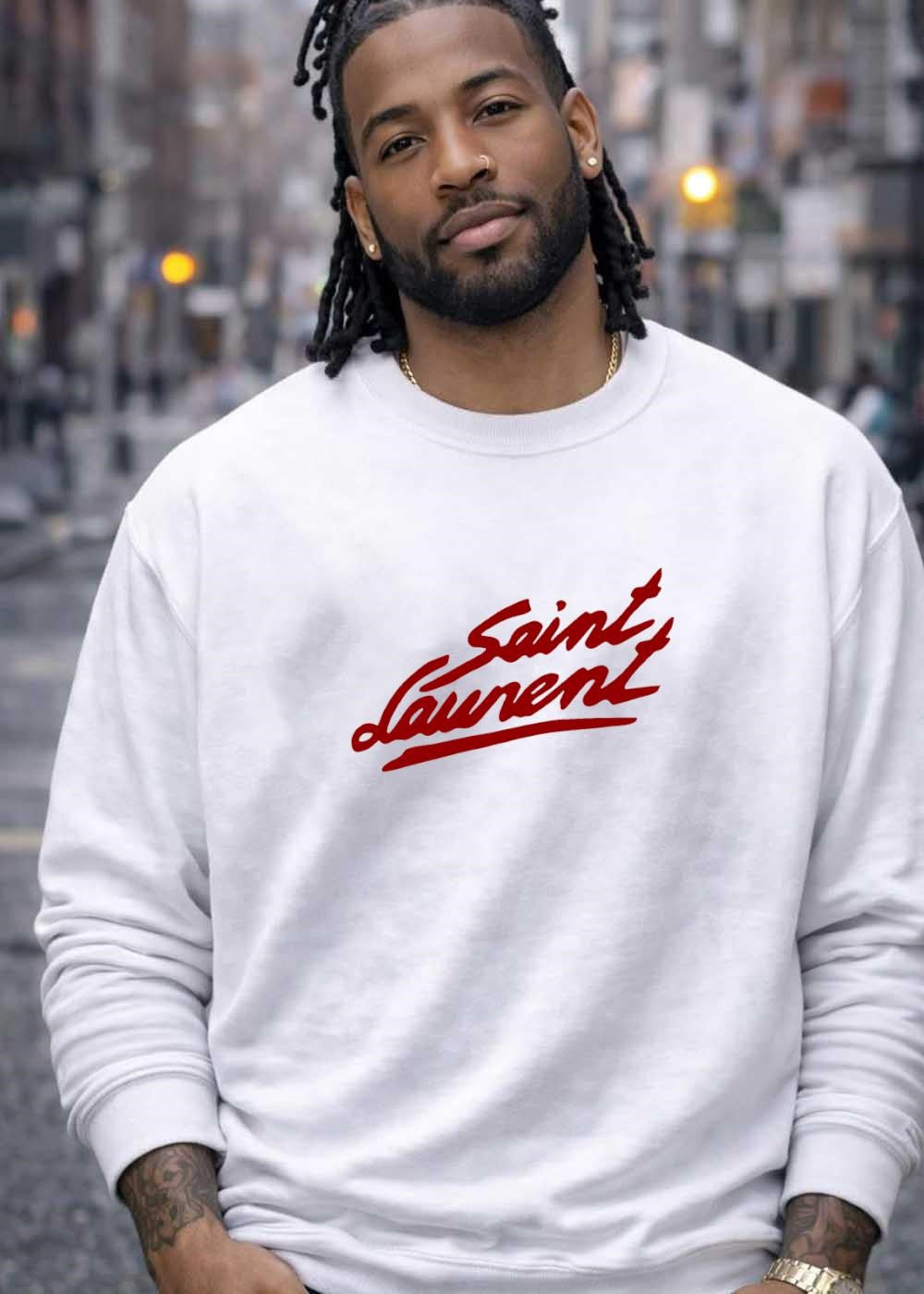 Saint Laurent Logo Red T-Shirt