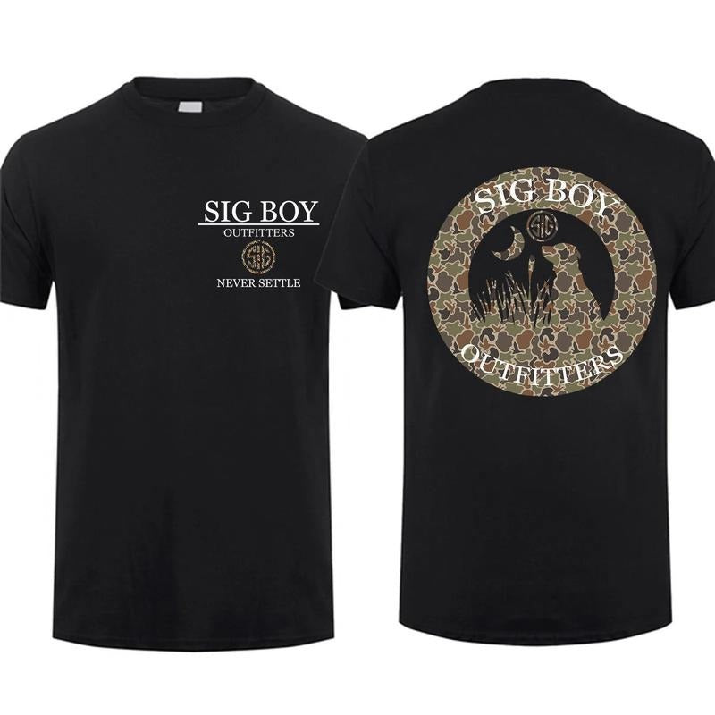 [Sale Up To 60%] Sig Sauer Sig Boy Outfitters Camo 2 Sided T-shirt Unisex Short Sleeve Casual 100% Cotton Sig Sauer Fan...