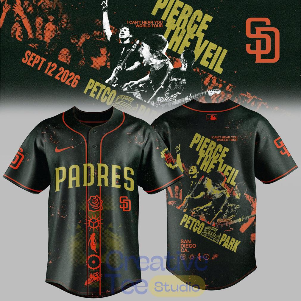 San Diego Padres x Pierce The Veil I CAN’T HEAR YOU WORLD TOUR FINALE 2026 Jersey