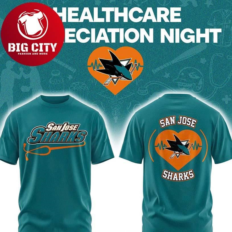San Jose Sharks Healthcare Appreciation Night 2026 NHL Two Sided Shirt Unisex