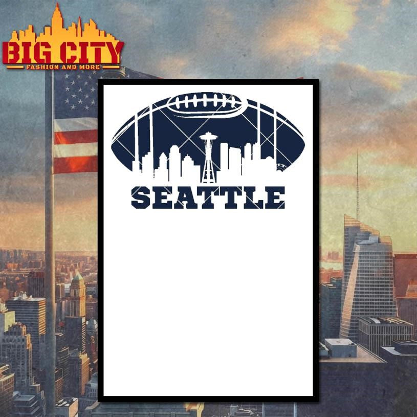Seattle football Skyline Shirt Unisex