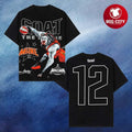 Shoe Palace X GOAT The Movie Villains Number 12 Two Sided Shirt Unisex