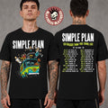 Simple Plan Bigger Than You Think Tour 2026 The Sequel Merch Scooby-Doo The Mystery Machine With Dates Two Sided T-Shirt