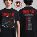 Simple Plan The Bigger Than You Think Tour 2026 The Sequel Merch Wild Animal Bumper Car Art With Dates Two Sided T-Shirt