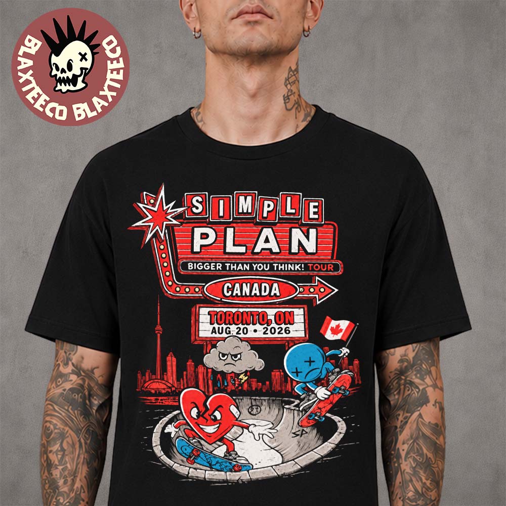 Simple Plan Toronto ON Canada 2026 Event Tee Live At RBC Amphitheatre On August 20 2026 T-Shirt