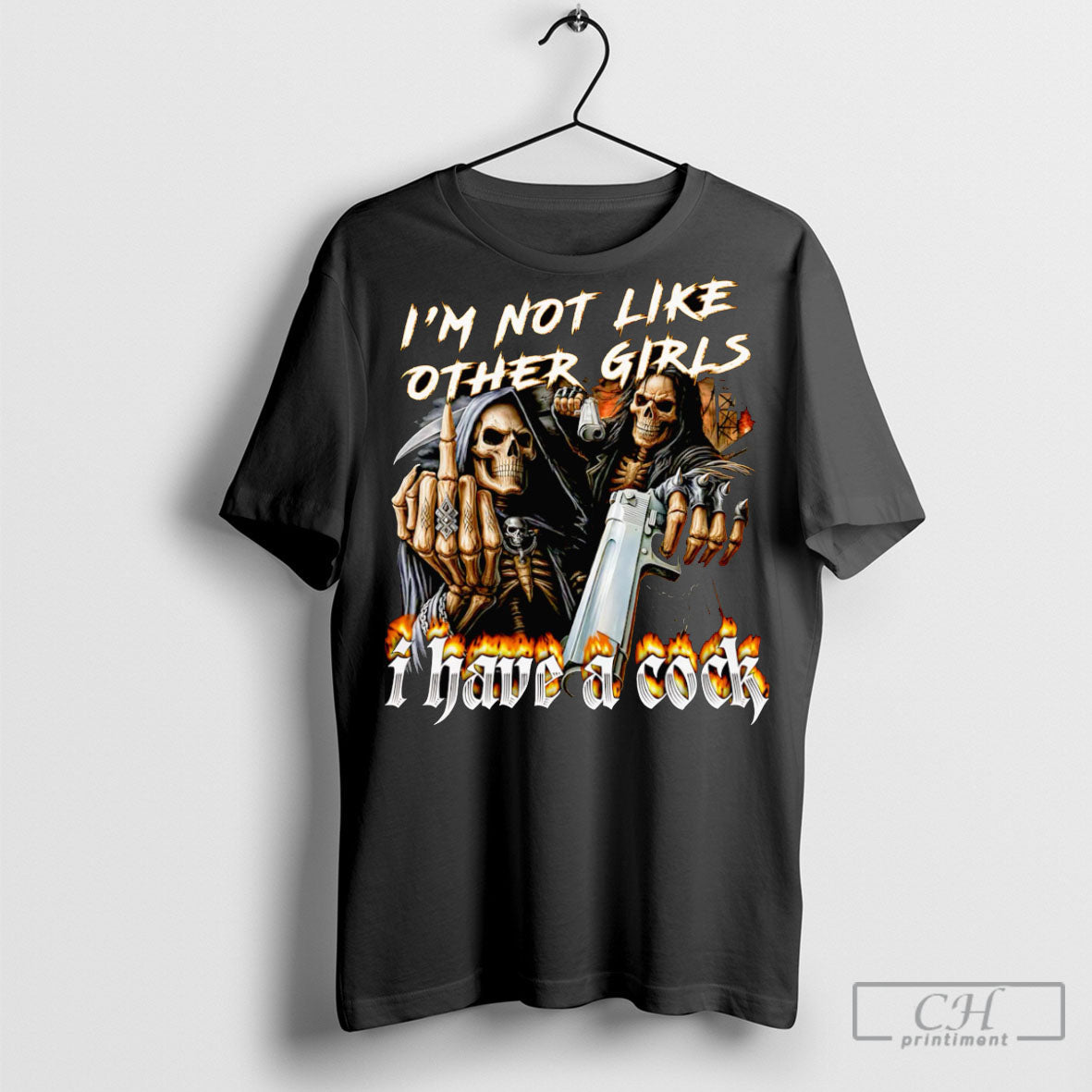 Skeleton Im Not Like Other Girls I Have A Cock Sweater Unisex