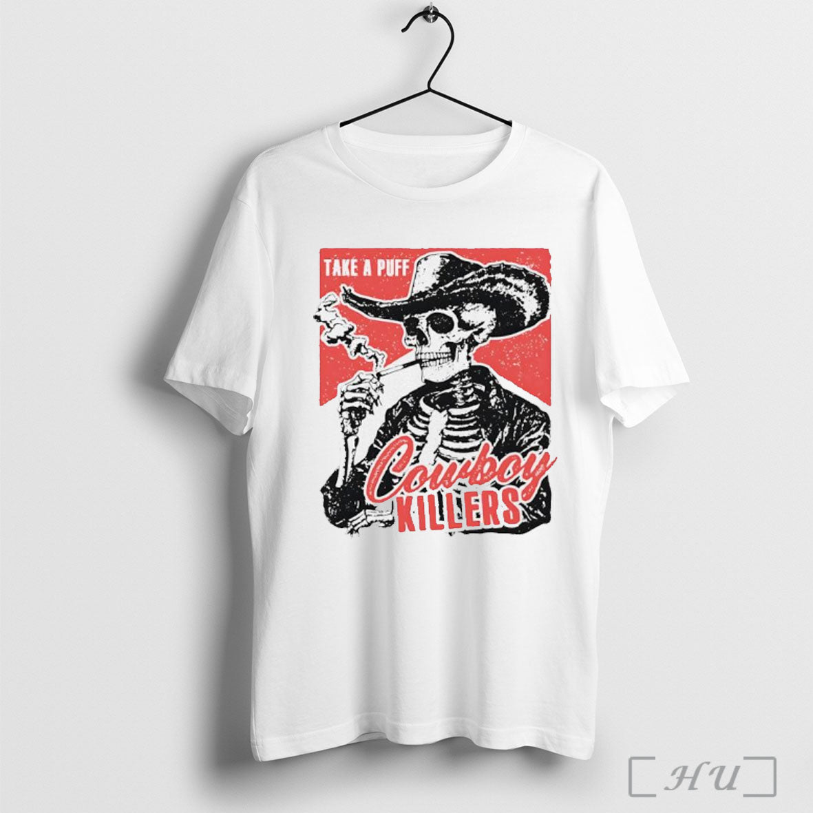 Smoking Skeleton Cowboy Killers T Shirt Unisex