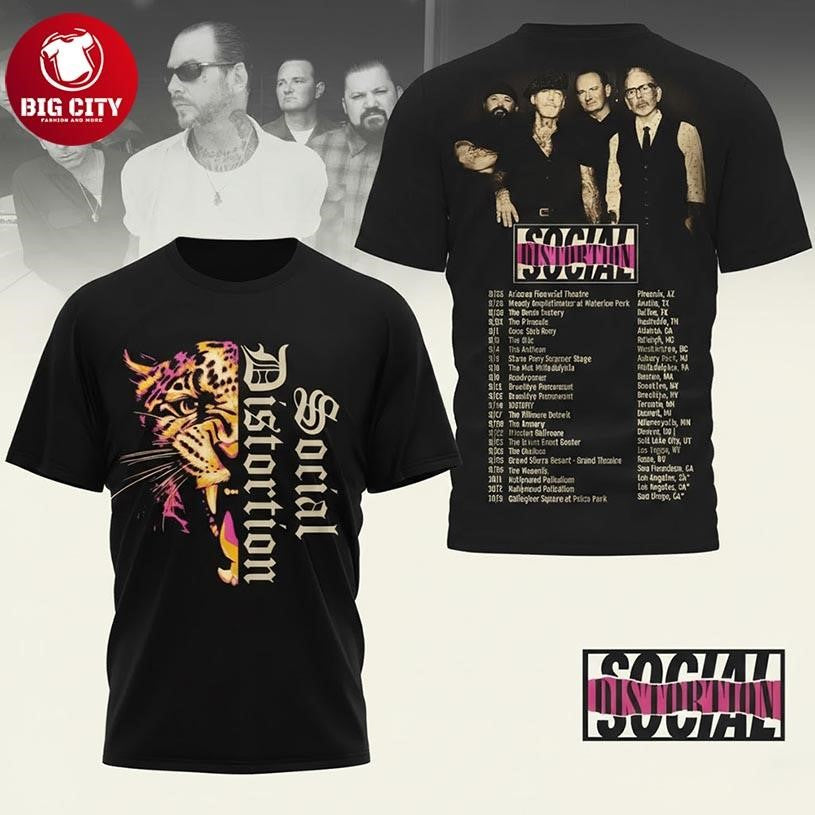Social Distortion 2026 Tour Two Sided Shirt Unisex