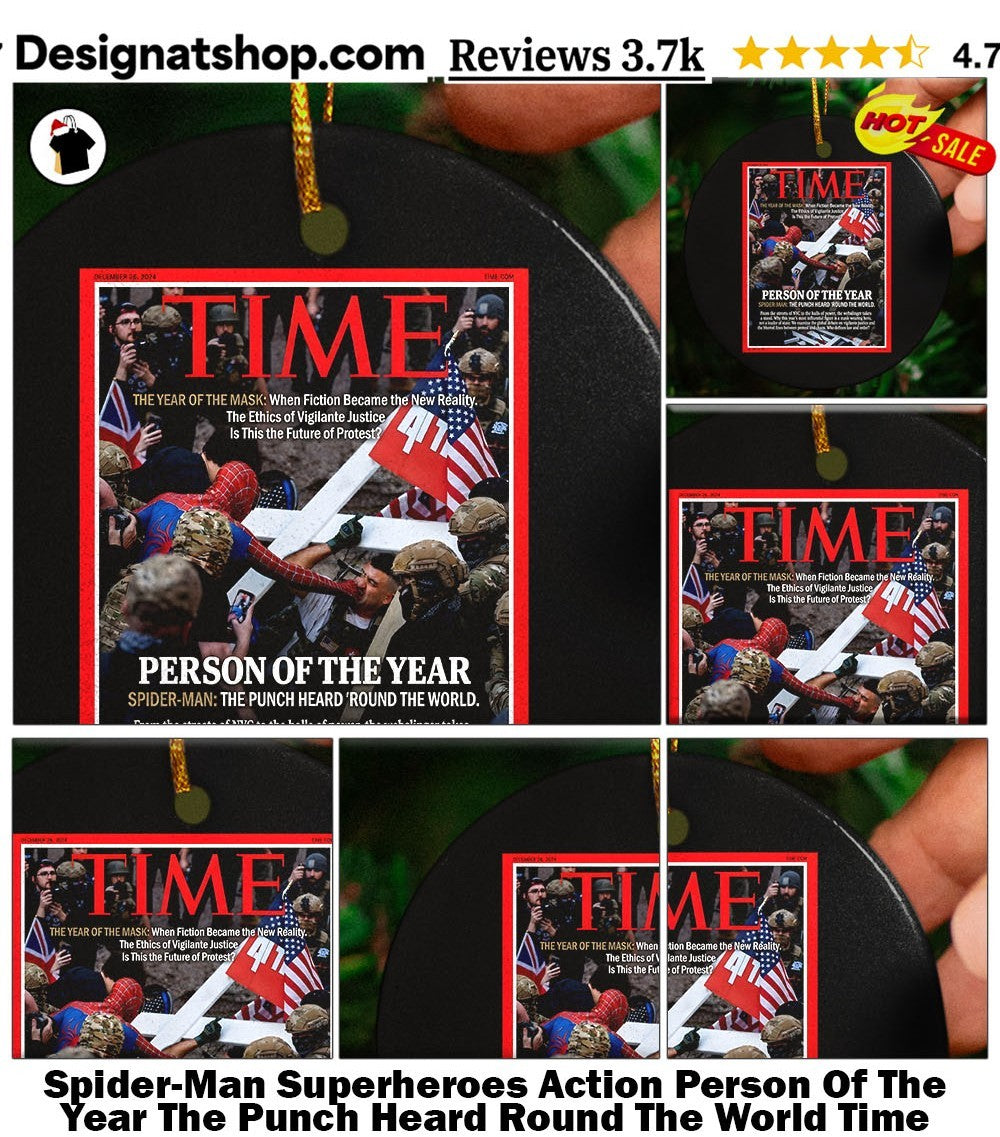 Spider-Man Superheroes Action Person Of The Year The Punch Heard Round The World Time cover shirt