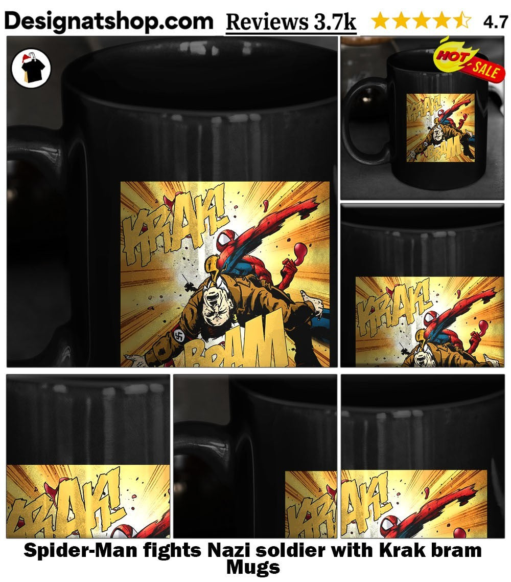 Spider-Man fights Nazi soldier with Krak bram shirt