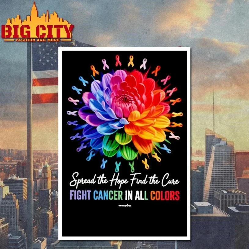 Spread the hope find a cure flower 2026 shirt Unisex