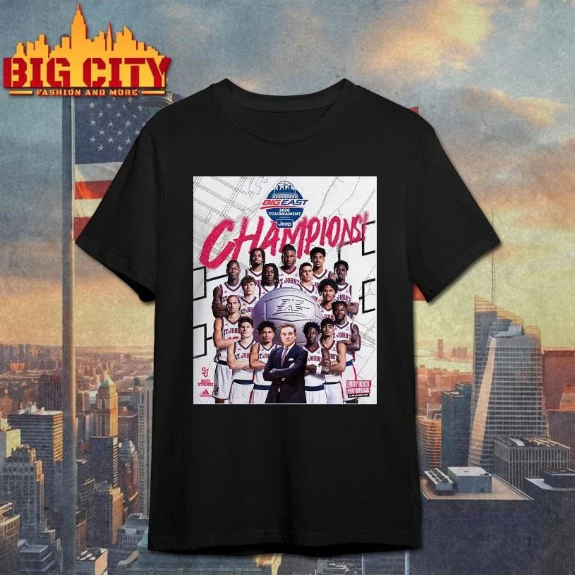 St John’s Red Storm Men’s Basketball Back To Back 2026 Big East Tournament Champions Poster Shirt