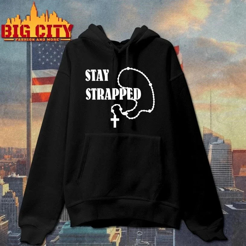 Stay Strapped Cross Necklace Shirt Unisex