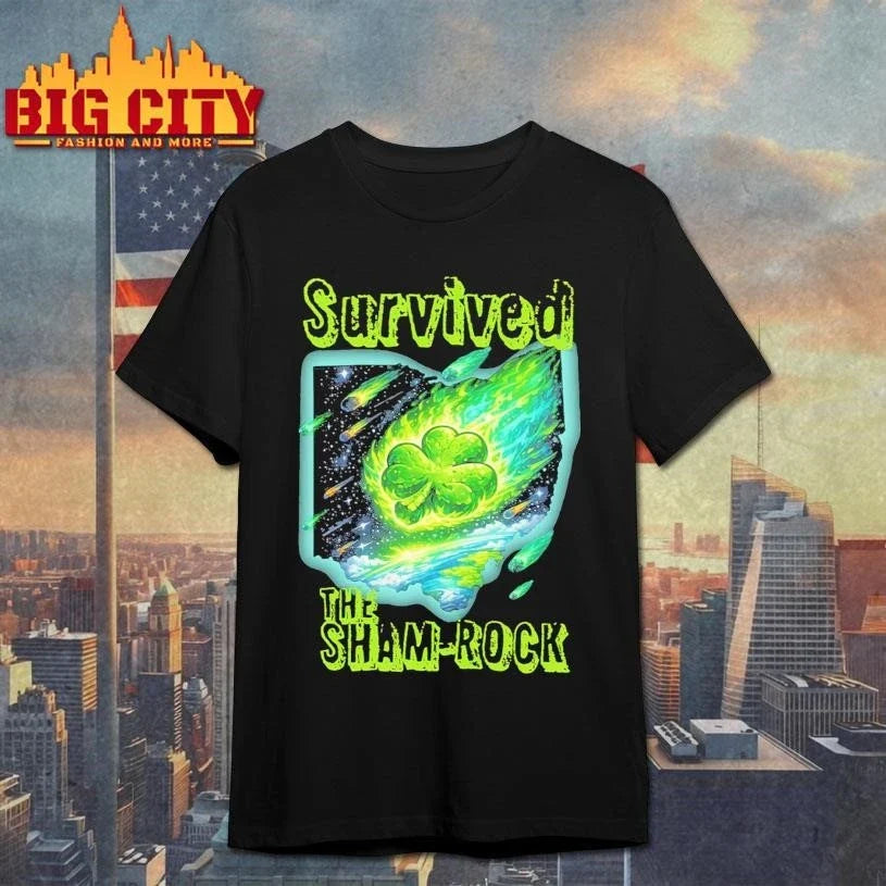 Survived The Sham-rock Clover Shirt Unisex