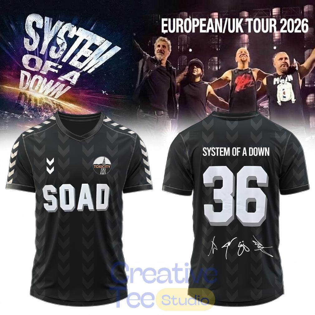 System of a Down “Europe-UK Stadium Tour 2026” Signature Football Jersey