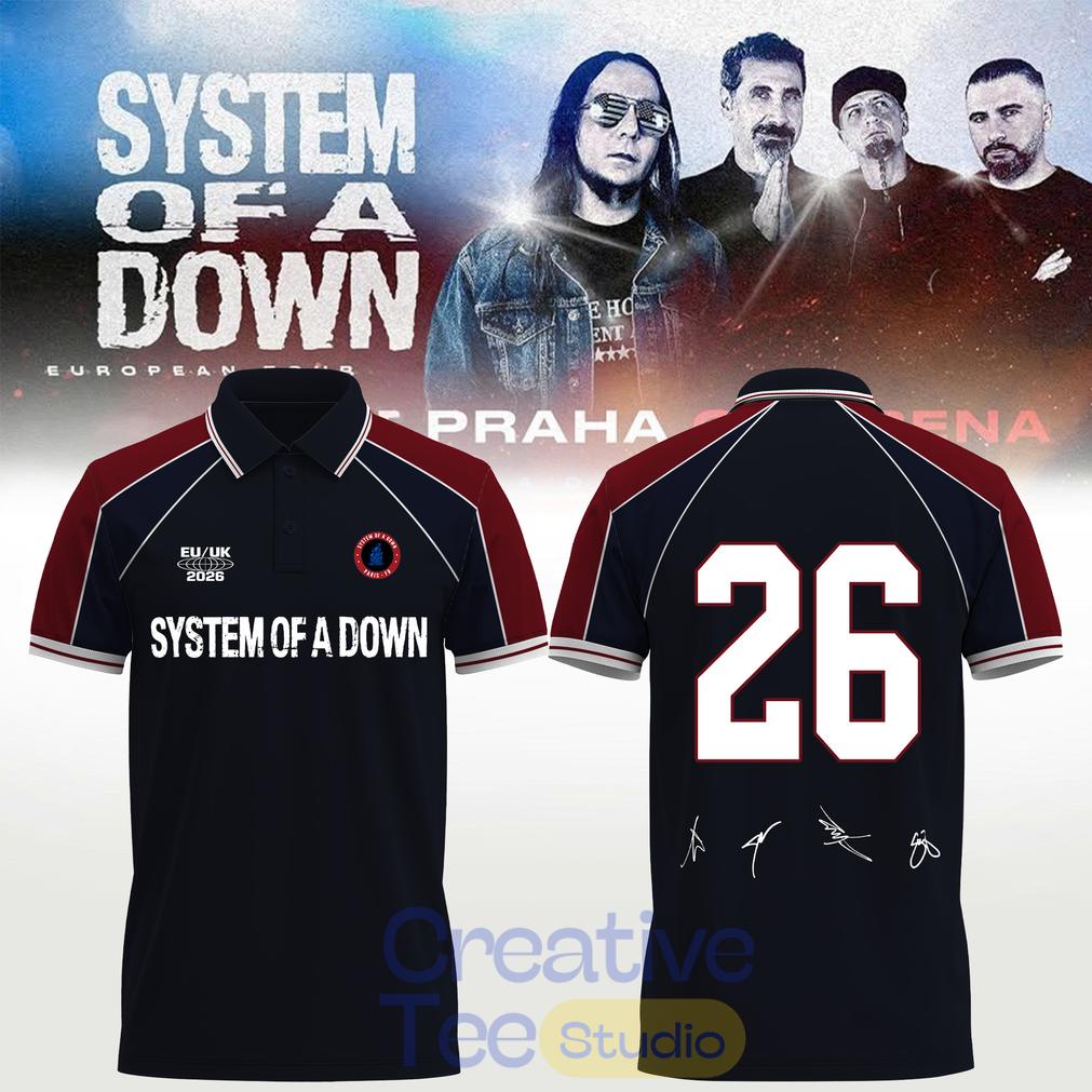 System of a Down “Europe-UK Stadium Tour 2026” Signature Polo Shirt