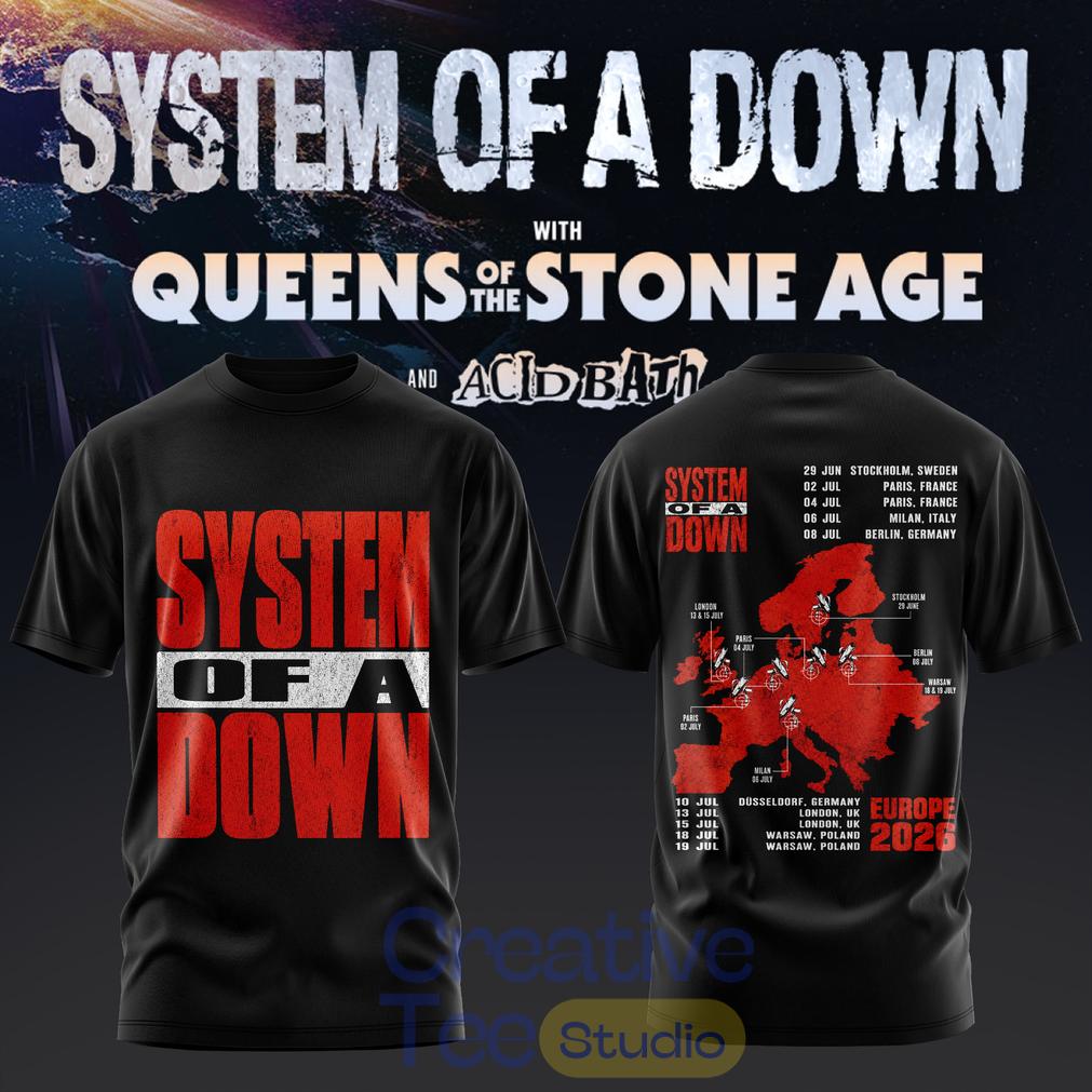 System of a Down UK EU Tour 2026 Special T-Shirt