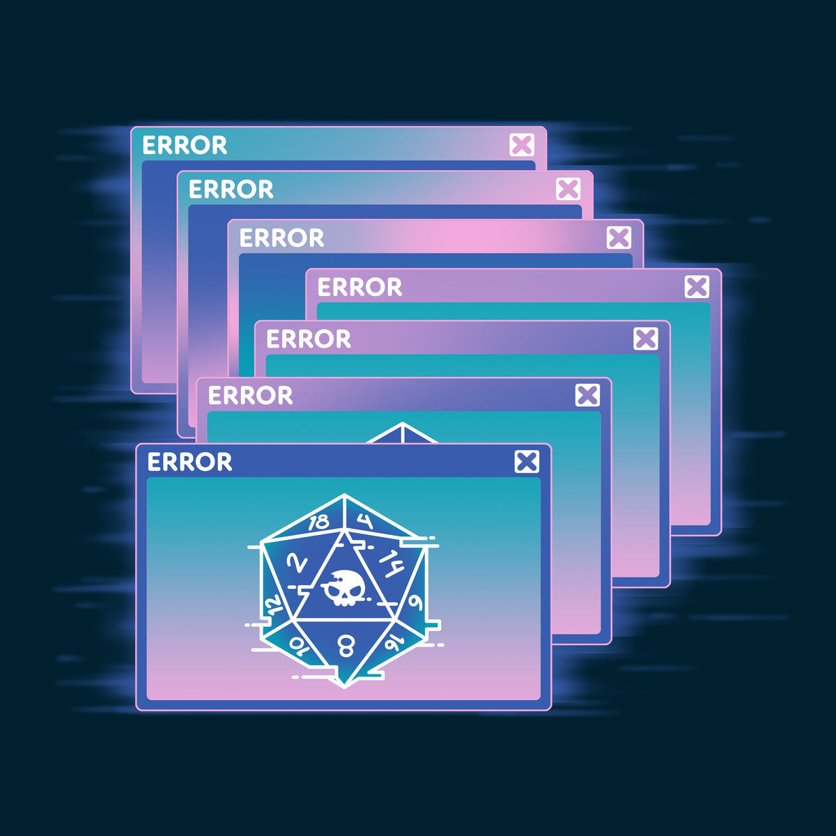 GlitchWave D20 Unisex