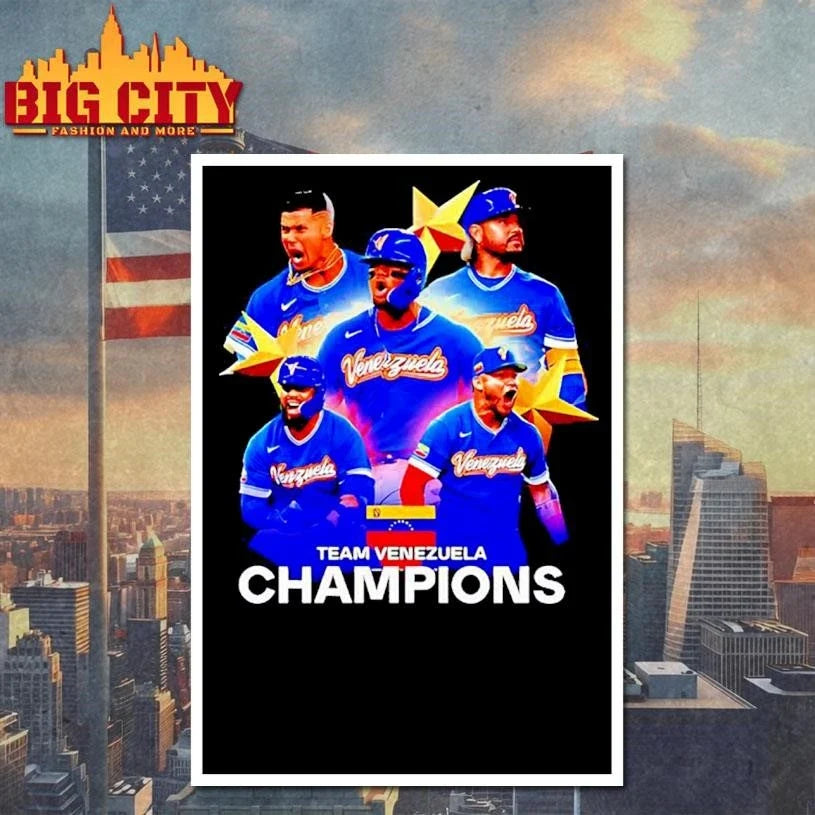 Team Venezuela baseball 2026 WBC Champions graphic T Shirt Unisex