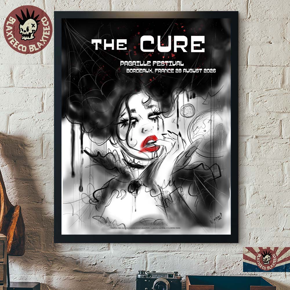 The Cure Bordeaux France 2026 Limited Edition Event Poster Live At Pagaille Festival On 28 August 2026 Home Decor Poster Canvas