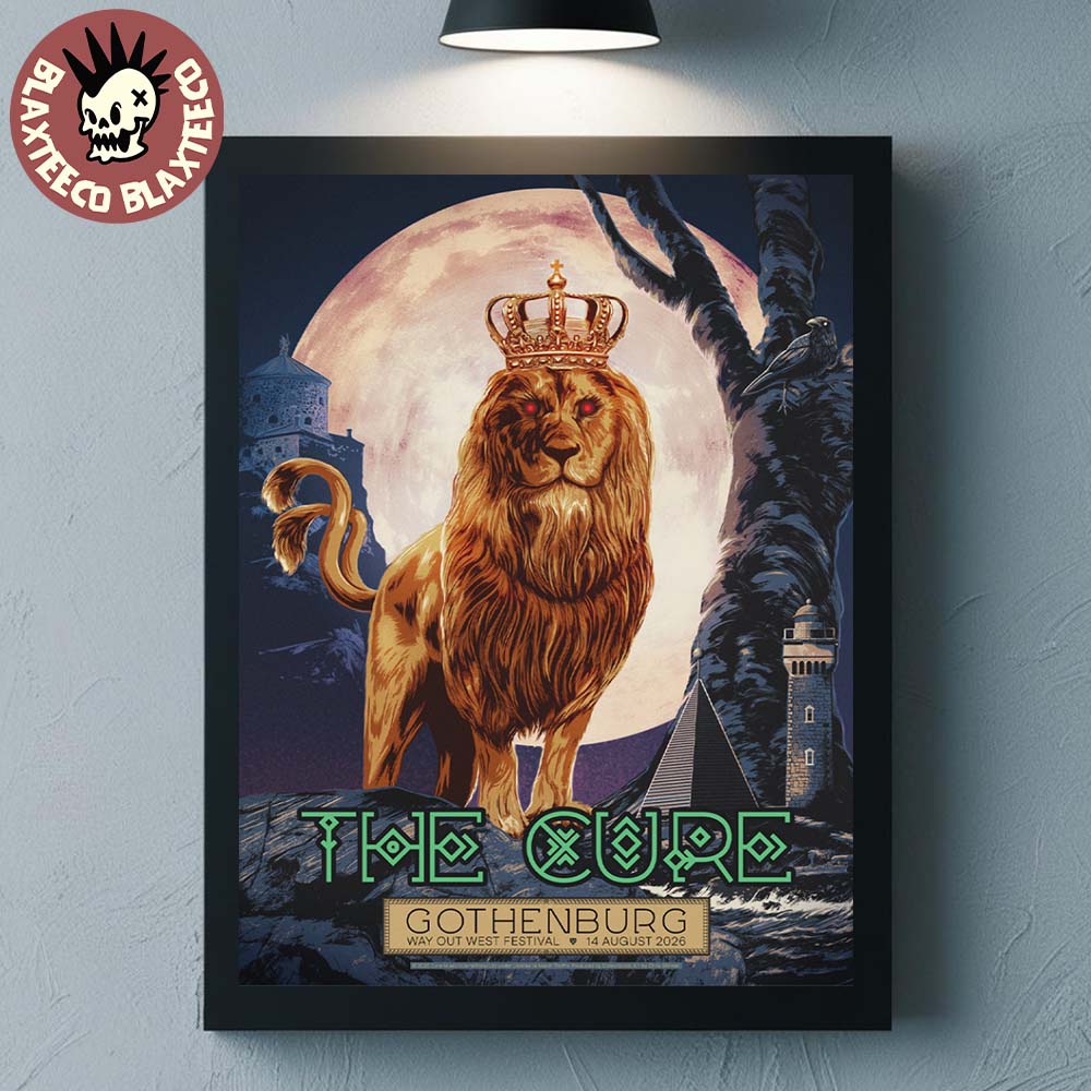 The Cure Gothenburg Sweden 2026 Limited Edition Event Poster At Way Out West Festival On 14 August 2026 Home Decor Poster Canvas