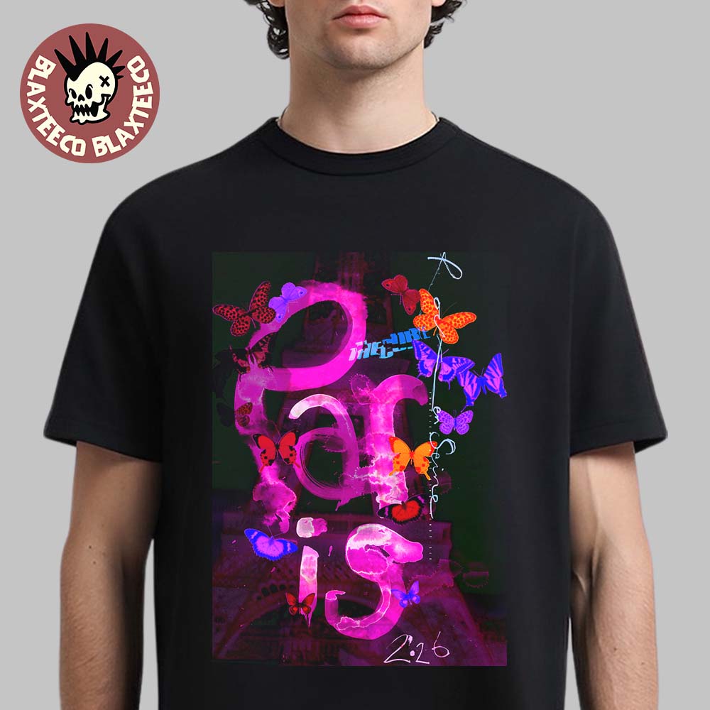 The Cure Paris France Exclusive Event Poster Live At Rock En Seine 30 August 2026 Pink Version T-Shirt