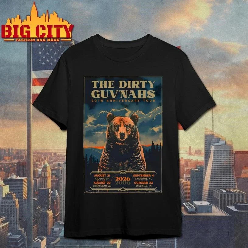 The Dirty Guv’nahs 2026 20th Anniversary Tour Poster Shirt Unisex