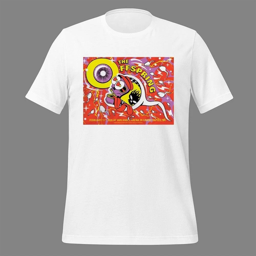The Offspring Grand Rapids Michigan 2026 Tonight Show Poster At Van Andel Arena On February 11 2026 Skull Sperm Art Shirt
