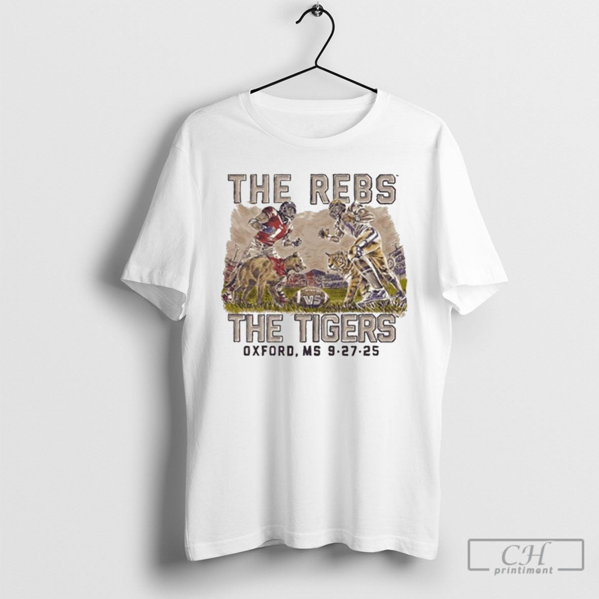 The Rebs Vs The Tigers Game Day 2025 T Shirts Unisex