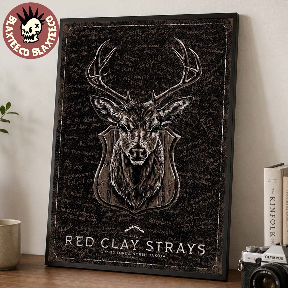 The Red Clay Strays Grand Forks ND 2026 Exclusive Poster August 18 2026 Home Decor Poster Canvas