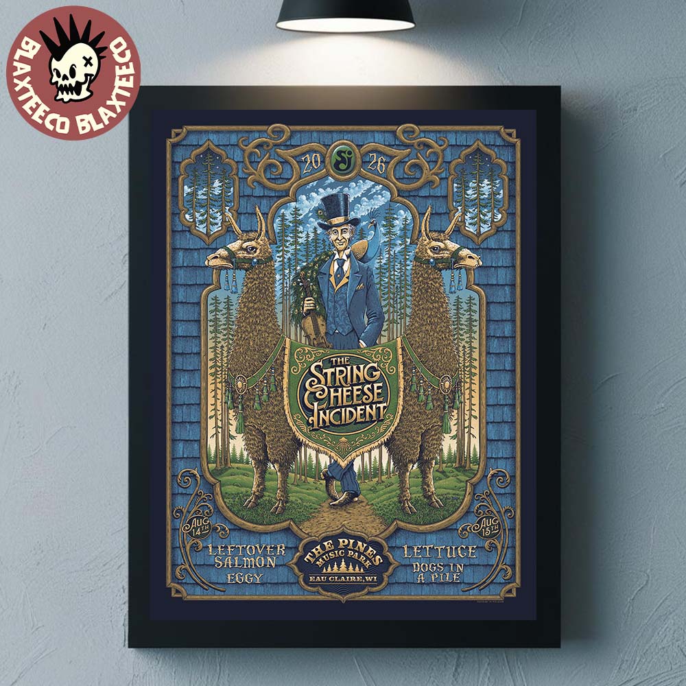 The String Cheese Incident Eau Claire WI 2026 Event Poster At The Pines Music Park On August 14 15 2026 Home Decor Poster Canvas