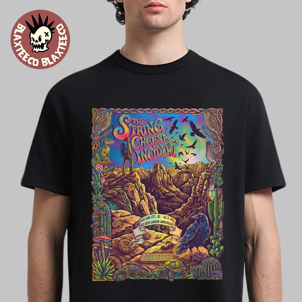The String Cheese Incident Salt Lake City Utah 2026 Event Poster At Red Butte Garden Amphitheatre On July 22 2026 T-Shirt