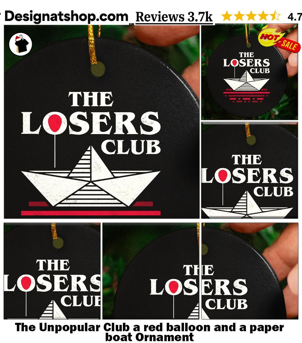 The Unpopular Club a red balloon and a paper boat shirt
