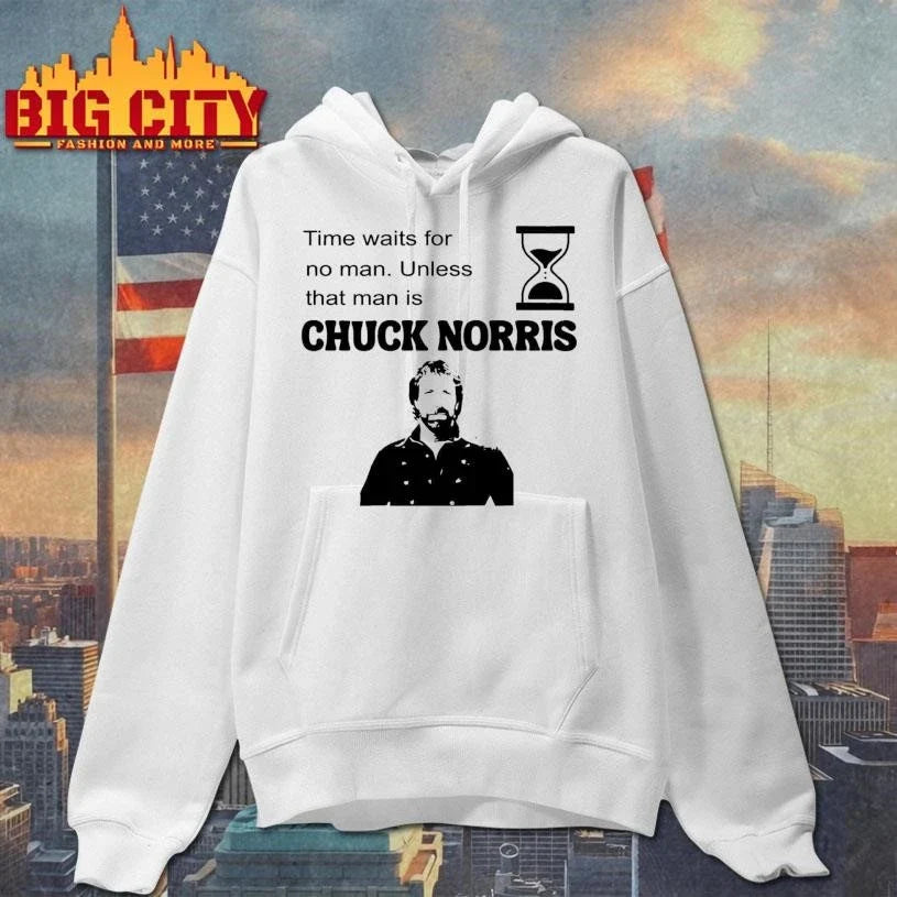 Time Waits For No Man Unless That Man Is Chuck Norris Graphic Shirt Unisex
