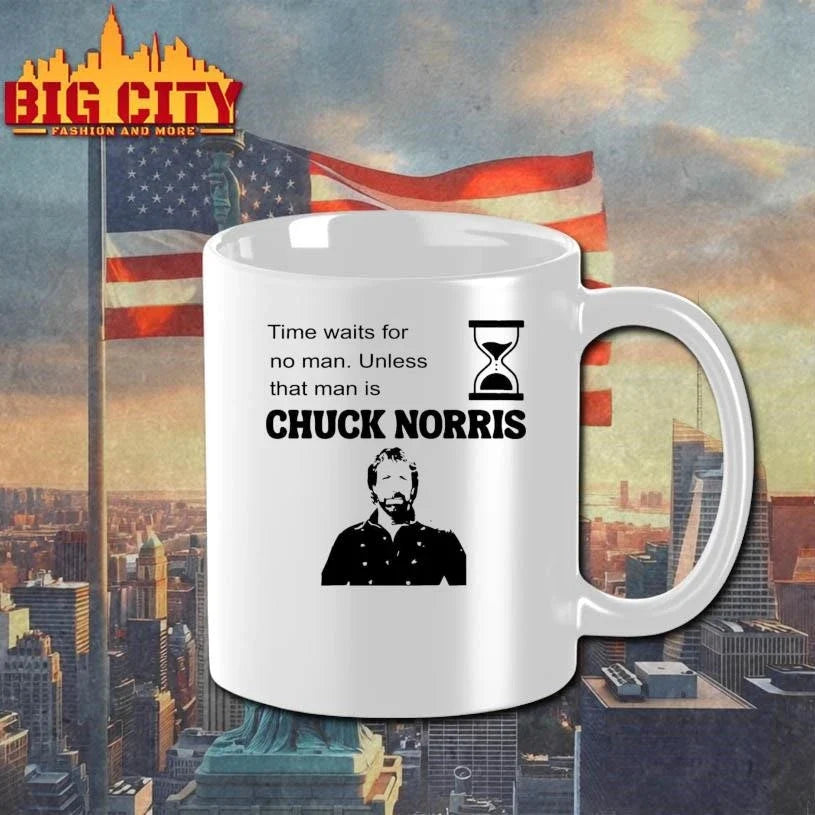 Time Waits For No Man Unless That Man Is Chuck Norris Graphic Shirt Unisex