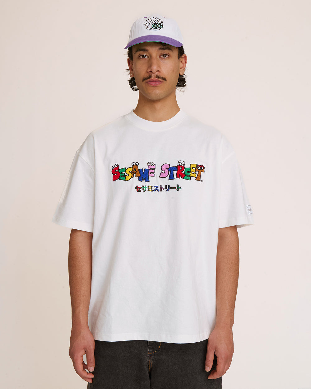 Tokyo Bin Party White Oversized Tee Unisex
