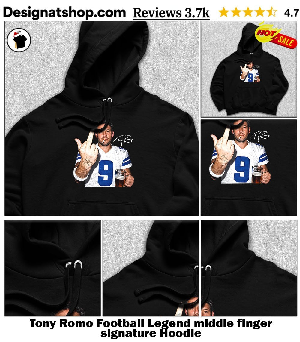Tony Romo Football Legend middle finger signature shirt
