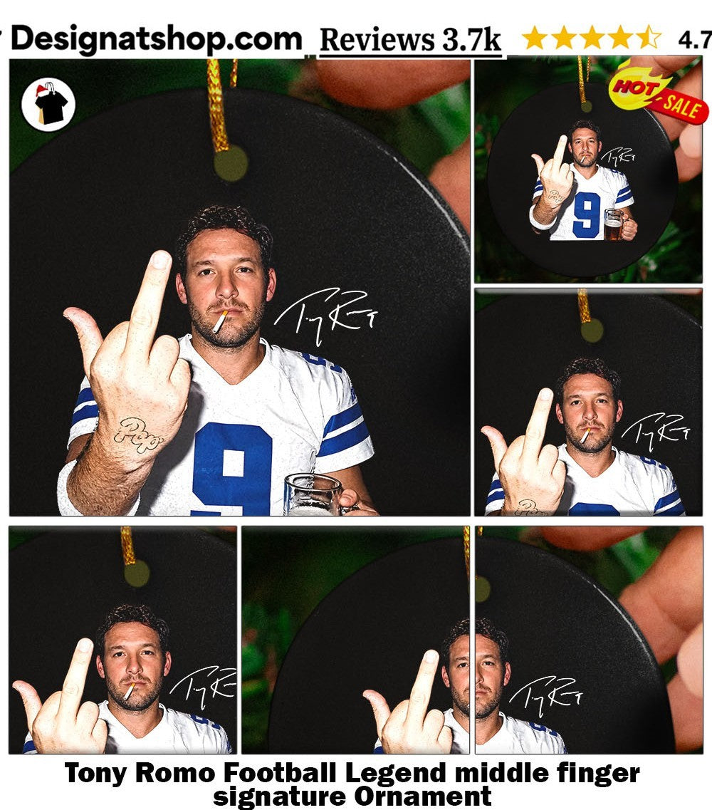 Tony Romo Football Legend middle finger signature shirt