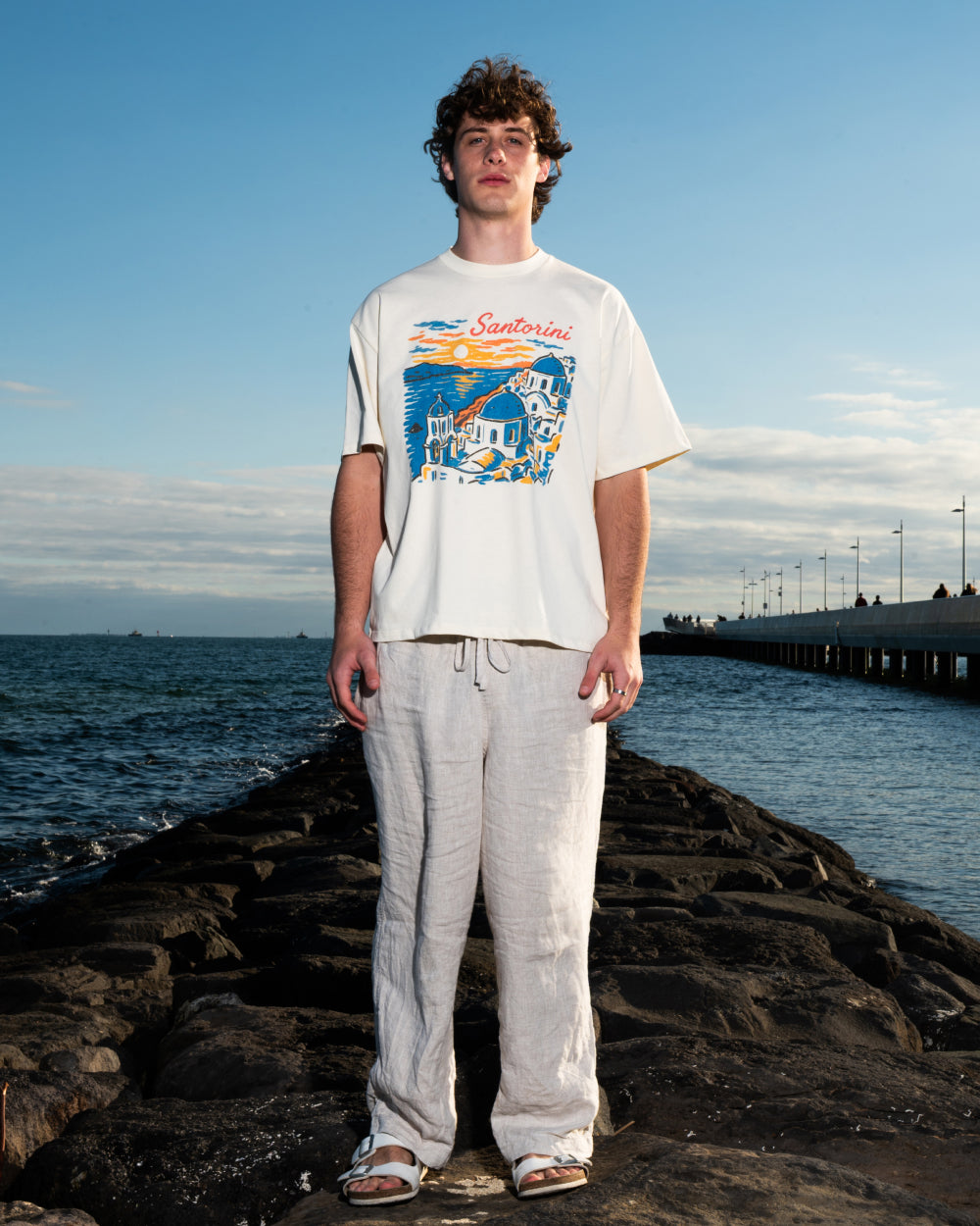 Santorini Sunset Oversized Tee Unisex
