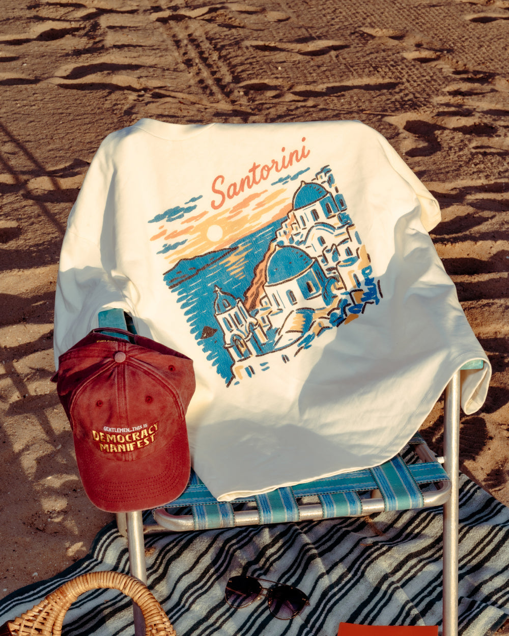 Santorini Sunset Oversized Tee Unisex