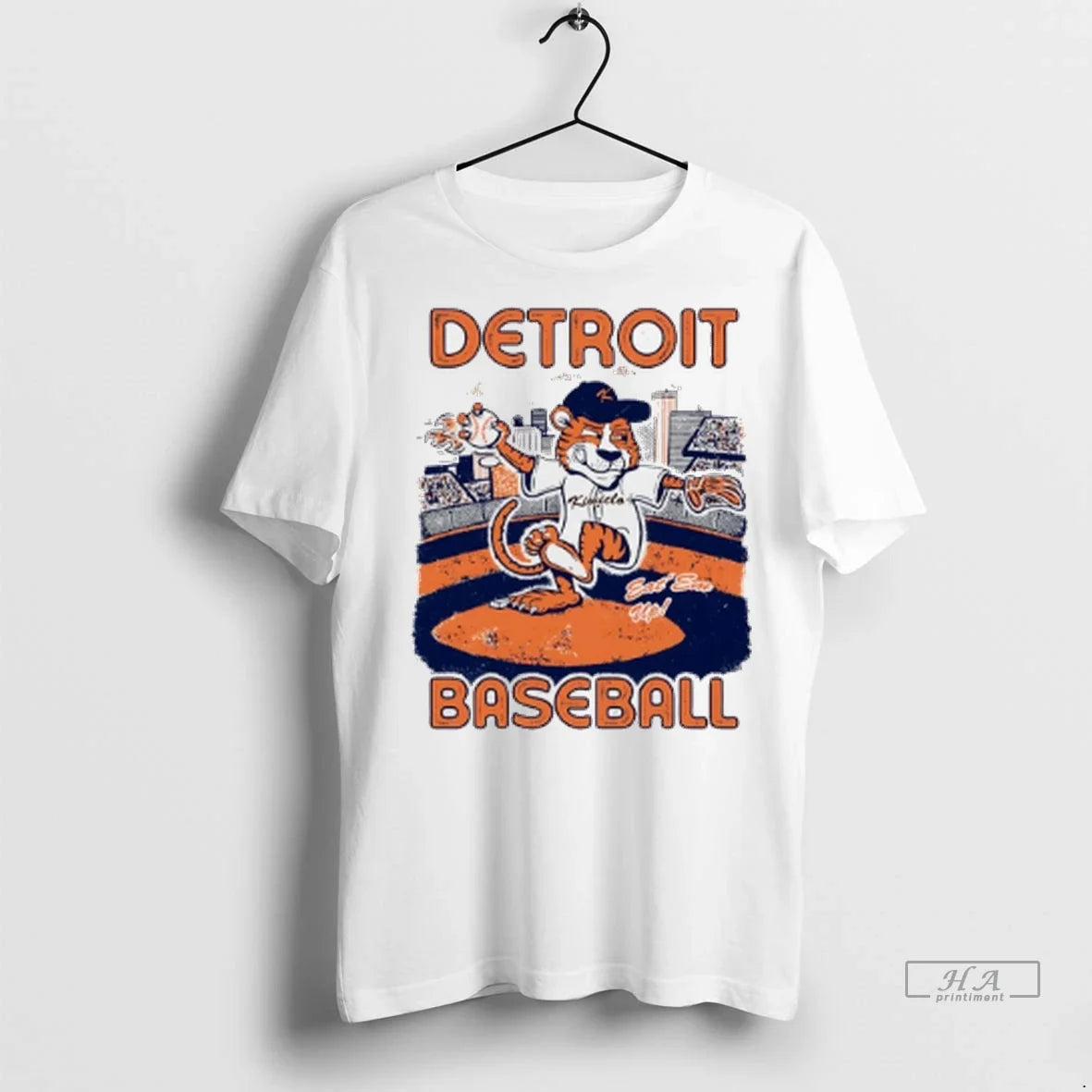 Trendy Officials Detroit Baseball Mascot Eat Em Up Shirt Sweater Unisex
