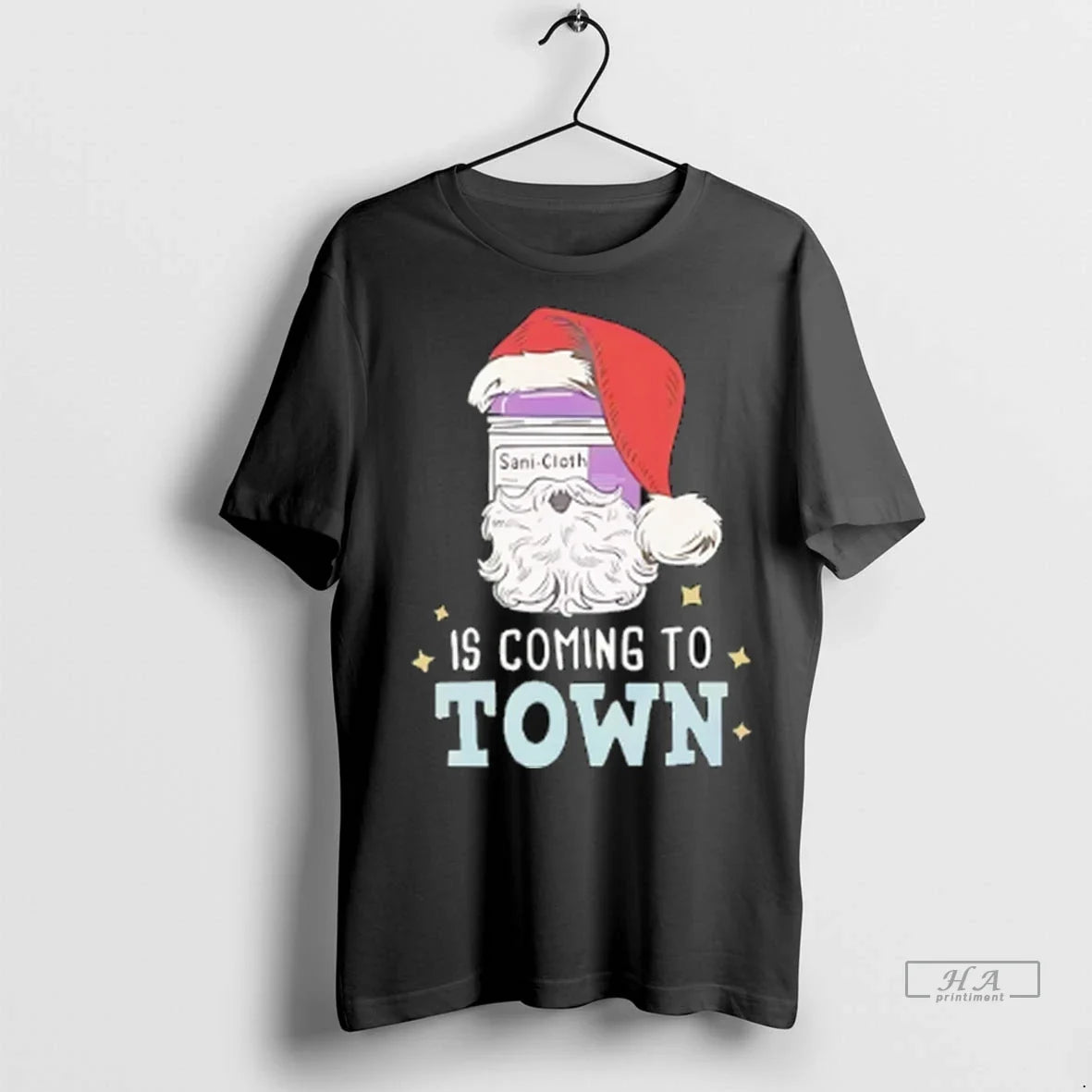 Trendy Officials Santa Claus Sani Cloth Is Coming To Town Nurse Christmas Shirt Sweater Unisex